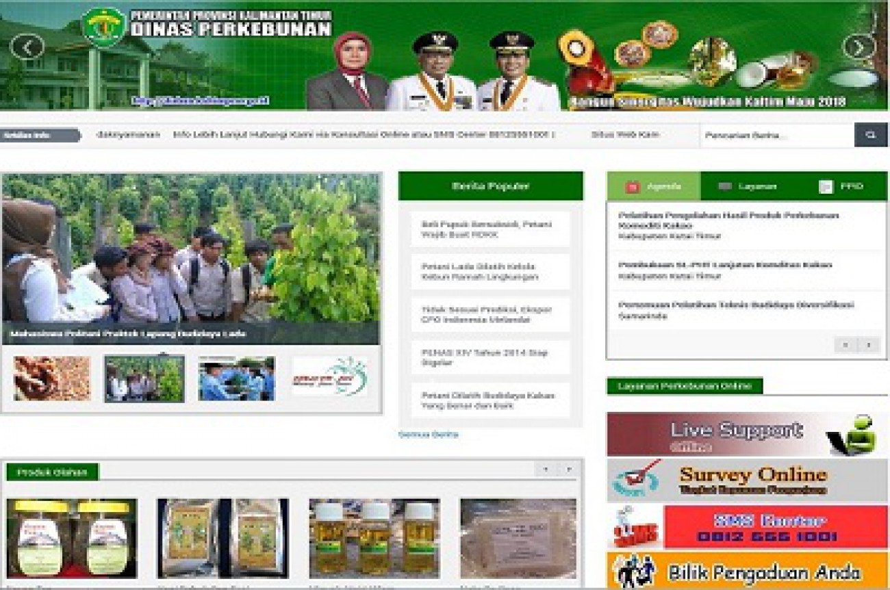 Website Disbun Kembali Raih Penghargaan Nasional